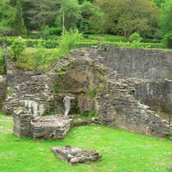 Rob standing inside the remains of the Tintern furnace