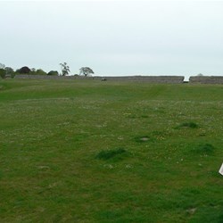 Inside Burgh Castle, actually the remains of a Roman Fort