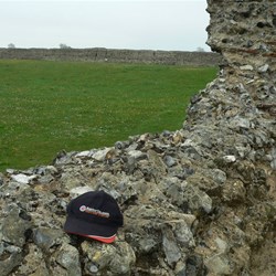 Walls of Burgh Castle are made of flint nodules
