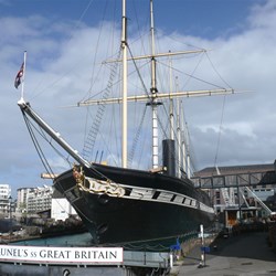  SS "Great Britain" at home in the dock where she was built in 1843