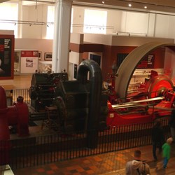 Huge working engine in the esteam exhibition