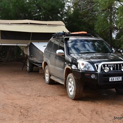 Set up at a wet Coward Springs
