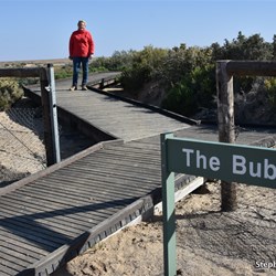 Checking out 'The Bubbler' when it is fine