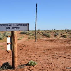 Memorial to the Overland Telegraph Line just east of William Creek