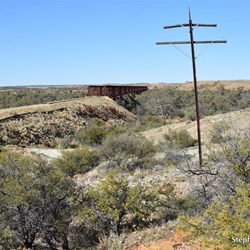 Old Overland Telegraph Line on the northern Side of Albebuckina Bridge
