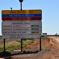 Road conditions heading north of Oodnadatta