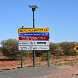 The road out to Mintabie