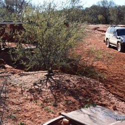 Checking out the Old Combi and shows how much the old road has been eroded 