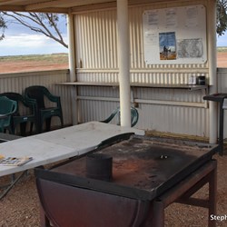 The campground has an under cover BBQ area