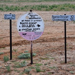 Leaving Arckaringa Homestead and heading the quickest way to the Stuart Highway