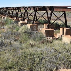 First old Ghan Railway Bridge just out of Marree