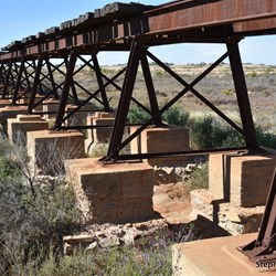 First old Ghan Railway Bridge just out of Marree