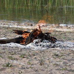 Our campfire at Muloorina Waterhole