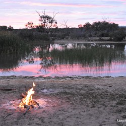 Our early morning campfire