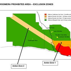 Woomera P.A. Exclusion Zones