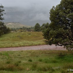 A very wet Rawnsley Park