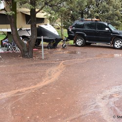 A very wet Rawnsley Park