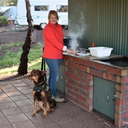 At least it was dry to cook our BBQ tea