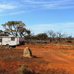 Rest area at Eyre marker