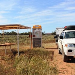 Parked by the donation phone box