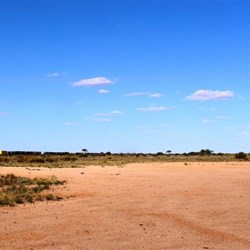 A train from either Perth or Darwin, heading east.
