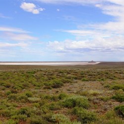 Another salt lake visible from the highway