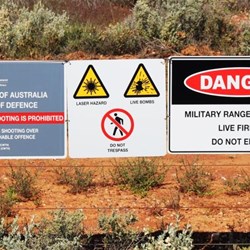 Military warning signs
