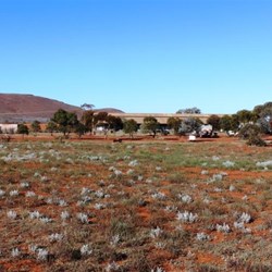 Distant view of caravan parking area