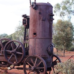 Old machinery is displayed