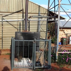 Hot water system manually stoked