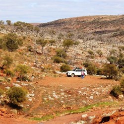 Parked below the dam