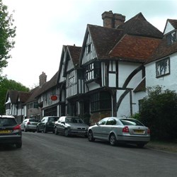 Old and new in close contact in Chiddingstone Village