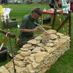 Buidling a drystone wall.
