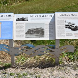 This sign tells the history of the area