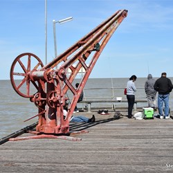 Historic crane on the Milang jetty