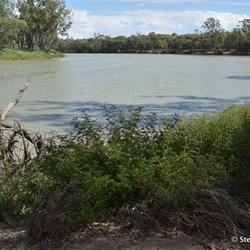 Looking downstream from the Border Marker