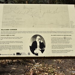This history sign gives you the history of Francis MacCabe
