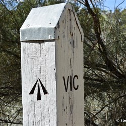 The Government Broad Arrow seen on this historic Corner Post