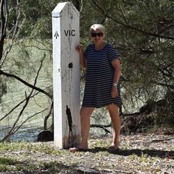 Fiona by the Corner post