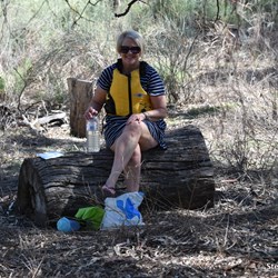 Time for a lunch stop using the supplied seat and table