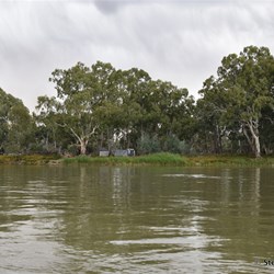 Looking over to the Higgins Cutting Boat Ramp from the River