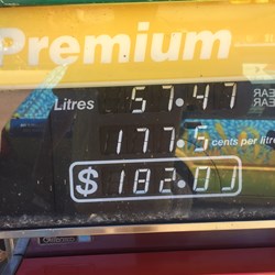 The dicky petrol pump display.  Thanks to the guy behind the bar at the pub for picking it up!