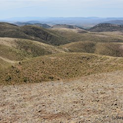 The track following the ridge line
