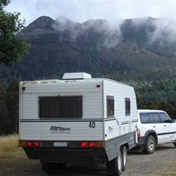The mountains of central Tasmania can be very cold