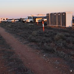Dawn on Tuesday and those perfect toilets on site