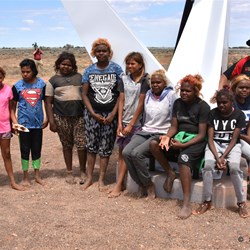 Bob and some of his students from Yalata