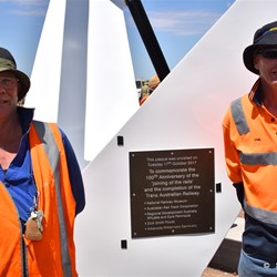 Phil Hodgens on the right at the Ceremony 