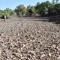 Taking the boys for a walk along the Behn River next morning