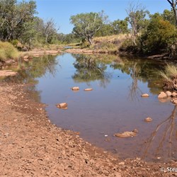 The creeks were now getting very low the further north we travelled 