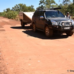 There are a number of creek crossing while heading east on the Duncan Road